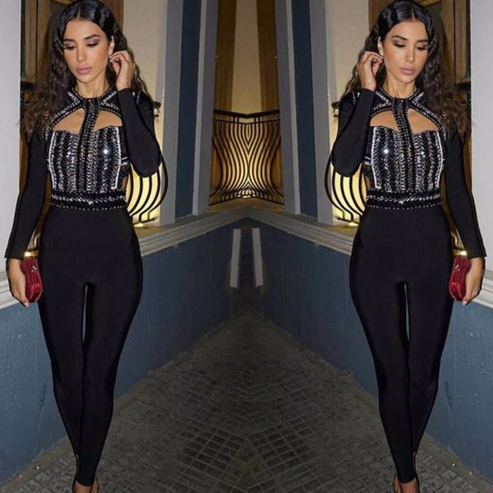 Sale Jessica Bara Kayla Crystal Jumpsuit